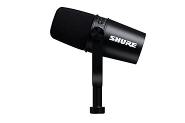 Shure MV7 USB Microphone for Podcasting, Recording, Live Streaming & Gaming, Built-in Headphone Output, All Metal USB/XLR Dynamic Mic, Voice-Isolating Technology, TeamSpeak & Zoom Certified – Black - PUF HOUSE