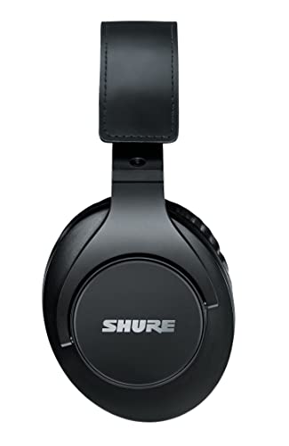Shure SRH440A Over-Ear Wired Headphones for Monitoring & Recording, Professional Studio Grade, Enhanced Frequency Response, Work with All Audio Devices, Adjustable & Collapsible Design - 2022 Version - PUF HOUSE