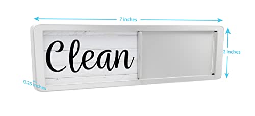 Dishwasher Magnet Clean Dirty Sign, Strong Clean Dirty Magnet for Dishwasher, Universal Dirty Clean Dishwasher Magnet Indicator for Kitchen Organization, Slide Rustic Farmhouse Black and White Wood - PUF HOUSE