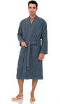 TowelSelections Mens Robe, Cotton Terry Cloth Bathrobe, Soft Bath Robe for Men Medium/Large Bering Sea - PUF HOUSE