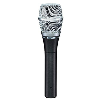 Shure SM86 Cardioid Condenser Vocal Microphone for Professional Use in Live Performance with Built-in 3-Point Shock Mount, 2-Stage Pop Filter to Reduce Wind/Breath Noise, No Cable Included (SM86-LC) - PUF HOUSE