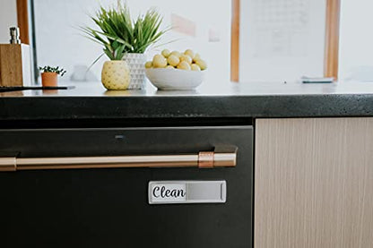 Dishwasher Magnet Clean Dirty Sign, Strong Clean Dirty Magnet for Dishwasher, Universal Dirty Clean Dishwasher Magnet Indicator for Kitchen Organization, Slide Rustic Farmhouse Black and White Wood - PUF HOUSE