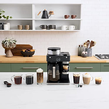 Ninja CFN601 Espresso & Coffee Barista System, Single-Serve Coffee & Nespresso Capsule Compatible, 12-Cup - PUF HOUSE
