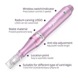 Dr. Pen Ultima M7 Professional Kit - Authentic Multi-Function Wireless Derma Beauty Pen - Trusty Skin Care Tool Kit - 12pins (0.25mm) х2 + 36pins (0.25mm) х2 + Round Nano (0.25mm) x2 Cartridges - PUF HOUSE