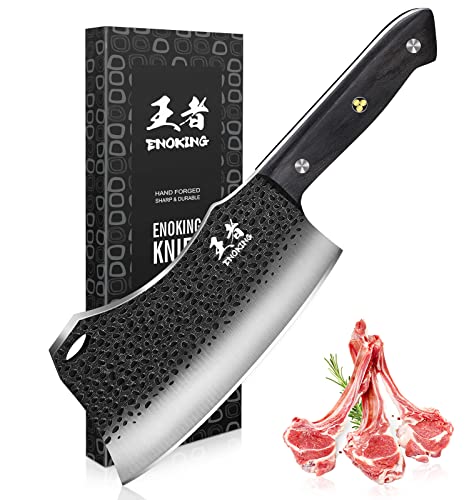 Cleaver Knife,Serbian Chefs Knife German High Carbon Stainless Steel - PUF HOUSE