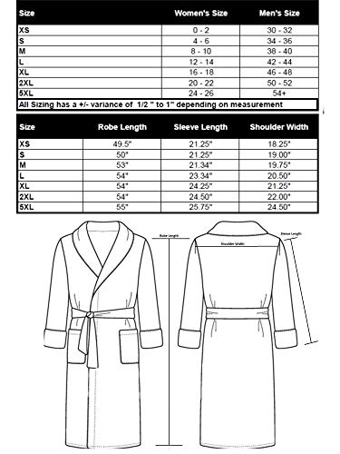 CHADSWORTH & HAIG Ultimate Doeskin Brushed Microfiber Bathrobe Lined In Terry. Luxury Spa & Hotel Bathrobe for Women and Men - PUF HOUSE