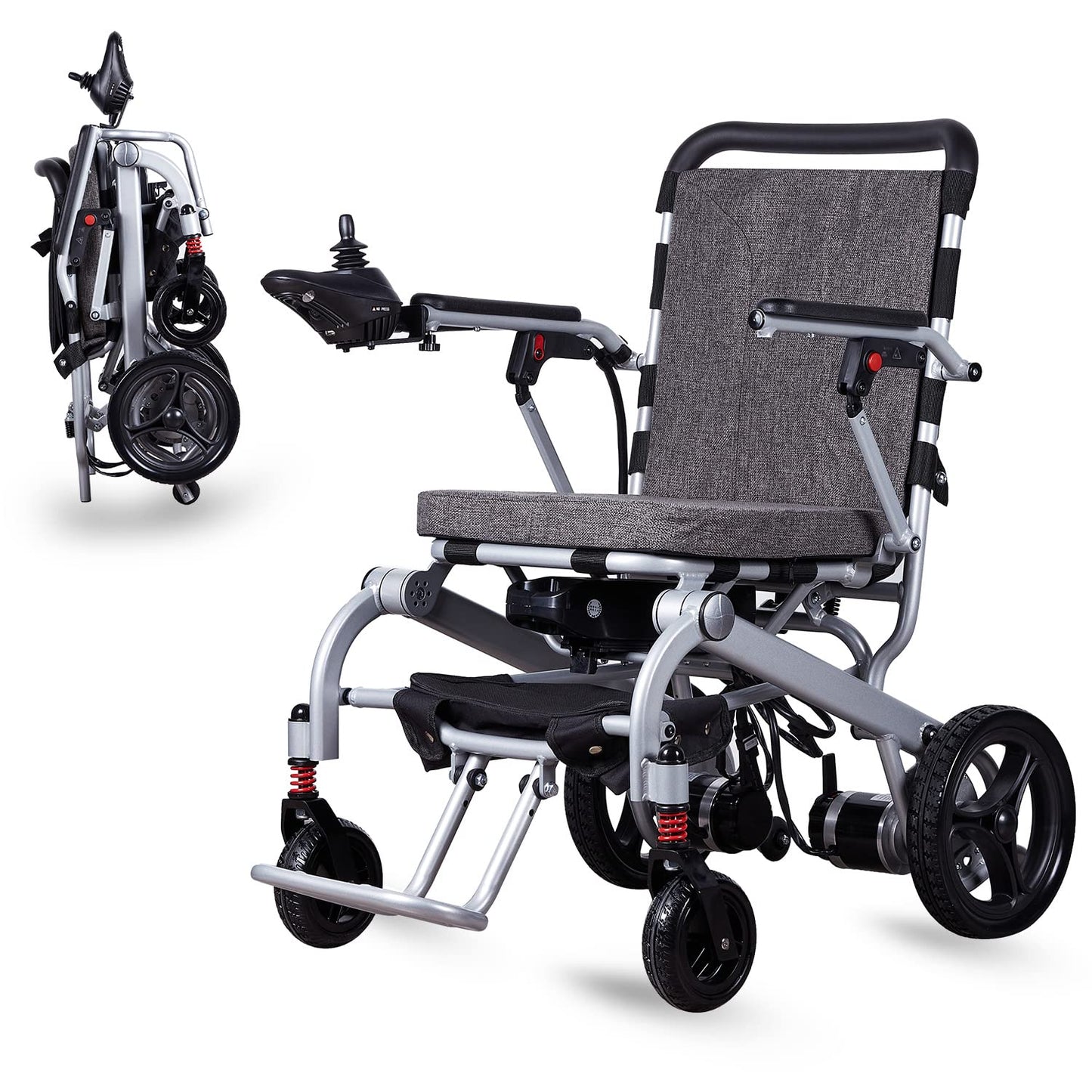 MaritSA Intelligent Lightweight Foldable Electric Wheelchair, Travel Size, Weights only 40 lbs - Serviced from USA (Model3) - PUF HOUSE